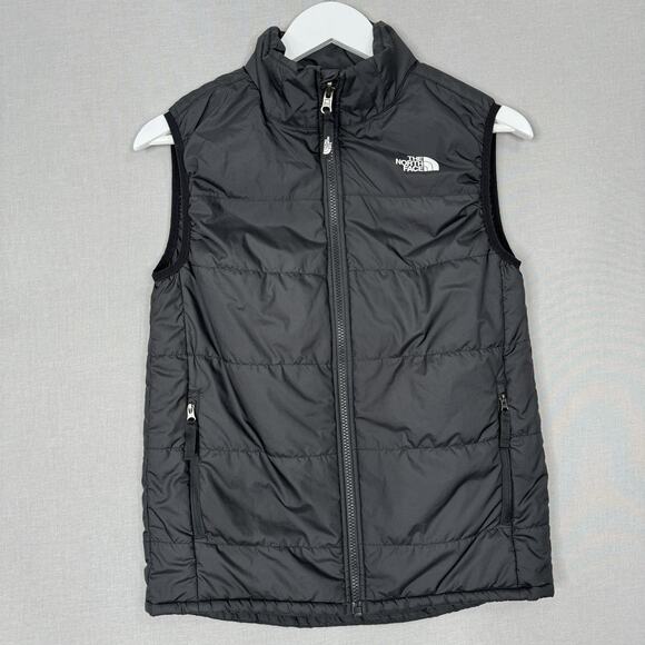 The North Face Jacket Juniors Large Black Reactor Insulated Vest Puffer Outdoor - Picture 1 of 13